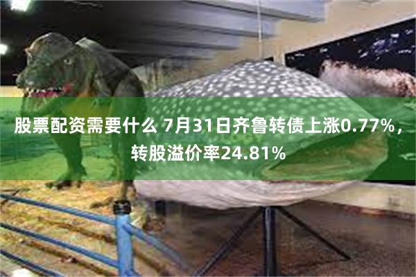 股票配资需要什么 7月31日齐鲁转债上涨0.77%，转股溢价率24.81%